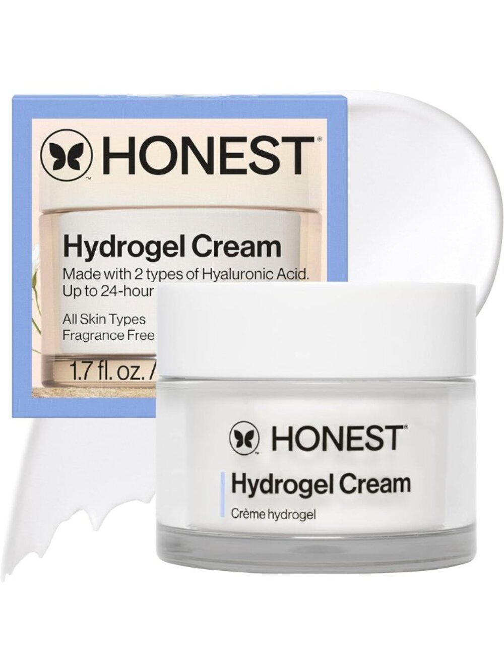 Hydrogel Cream for Sensitive Skin, Fragrance-Free Moisturizer, 1.7 fl oz